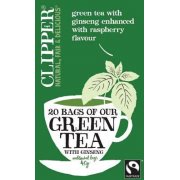 Clipper Fair Trade Green Tea with Ginseng enhanced with Raspberry
